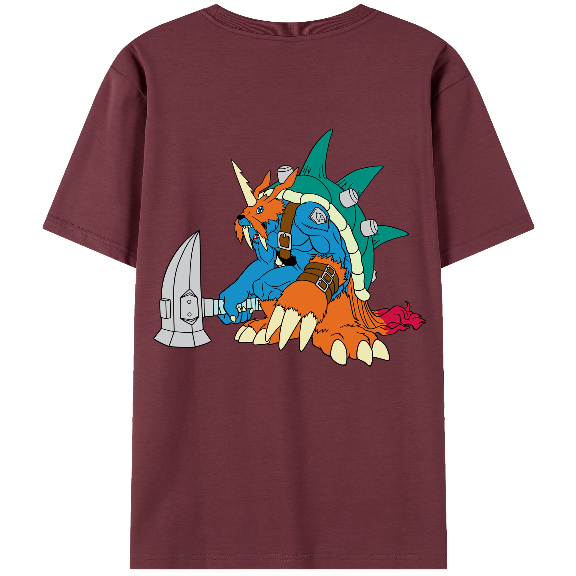 （画像用） Digimon デジタルモンスター/デジモン 綿100％半袖Tシャツ（背面プリント）